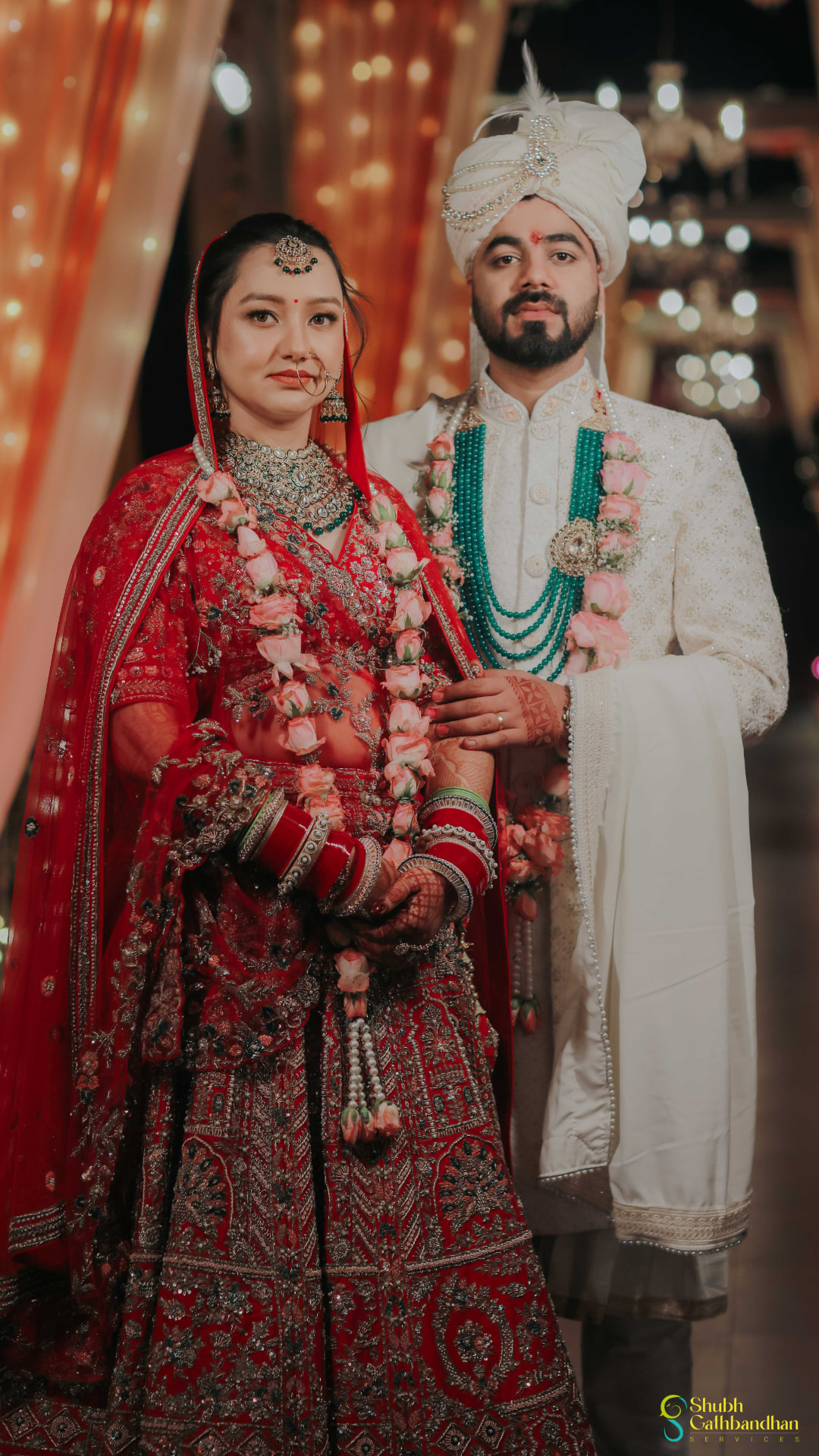 Wedding varmala exchange at Royal Swan Banquet, Sector 33, Gurugram
